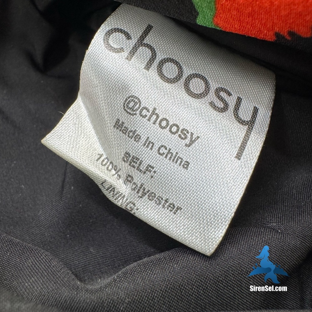 1152 NWT Choosy Untamed One Shoulder Dress - Size L - Green/Red/Black Multi - Picture 11 of 16